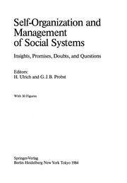 Front cover of Self-Organization and Management of Social Systems by Hans Ulrich