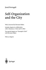 Front cover of Self-Organization and the City by Juval Portugali