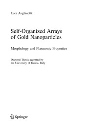 Front cover of Self-Organized Arrays of Gold Nanoparticles by Luca Anghinolfi