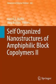 Front cover of Self organized nanostructures of amphiphilic block copolymers by Axel H. E. Müller