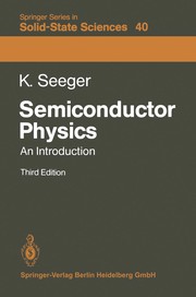Cover of Semiconductor Physics by Karlheinz Seeger