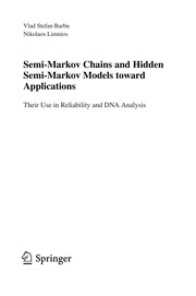 Front cover of Semi-Markov chains and hidden semi-Markov models toward applications by Vlad Stefan Barbu