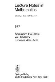 Cover of Seminaire Bourbaki 1976-77 by Dold