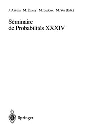 Cover of Séminaire de Probabilités XXXIV by J. Azema