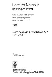 Front cover of Séminaire de probabilités XIV, 1978/79 by J. Azéma
