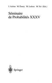 Front cover of Séminaire de probabilités XXXV by J. Azema