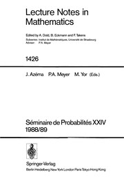 Cover of Séminaire de probabilitès 24 by Paul André Meyer