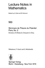 Front cover of Séminaire de théorie du potentiel, Paris, No. 2 by Séminaire de théorie du potentiel (1976 Paris, France)