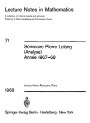 Cover of Séminaire Pierre Lelong by Pierre Lelong