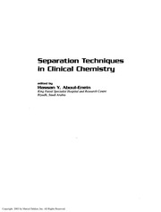 Cover of Separation techniques in clinical chemistry by Hassan Y. Aboul-Enein