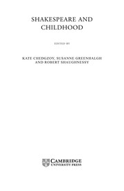 Front cover of Shakespeare and childhood by Kate Chedgzoy