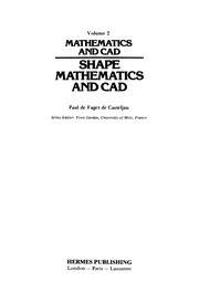 Front cover of Mathematics and CAD by de Faget de Casteljau