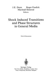 Cover of Shock Induced Transitions and Phase Structures in General Media by J. E. Dunn