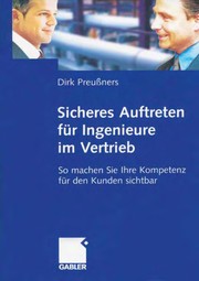 Front cover of Sicheres Auftreten für Ingenieure im Vertrieb by Dirk Preussners