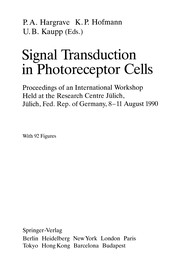 Front cover of Signal Transduction in Photoreceptor Cells by Paul A. Hargrave