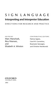 Front cover of Sign language interpreting and interpreter education by Marc Marschark