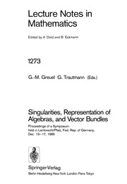 Front cover of Singularities, Representation of Algebras, and Vector Bundles by G. M. Greuel