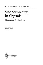 Cover of Site Symmetry in Crystals by Robert A. Evarestov