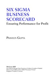 Cover of The Six Sigma Business Scorecard by Praveen Gupta