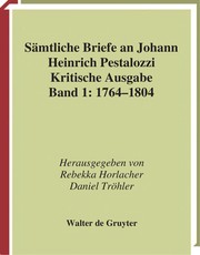 Front cover of Sämtliche Briefe an Johann Heinrich Pestalozzi by Rebekka Horlacher