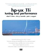 Front cover of HP-UX 11i Tuning and Performance (2nd Edition) (HP Professional Series) by Robert F. Sauers
