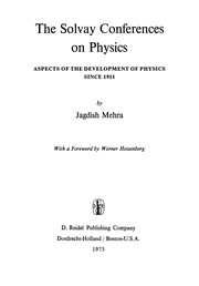 Front cover of The Solvay Conferences on Physics by Jagdish Mehra