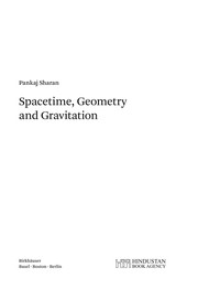 Cover of Spacetime, geometry and gravitation by Pankaj Sharan
