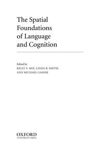 Front cover of The spatial foundations of language and cognition by Kelly S. Mix