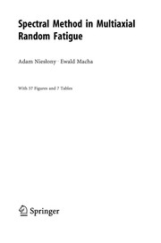 Front cover of Spectral method in multiaxial random fatigue by Adam Nieslony
