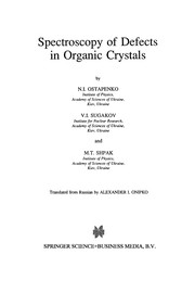 Front cover of Spectroscopy of Defects in Organic Crystals by N. I. Ostapenko