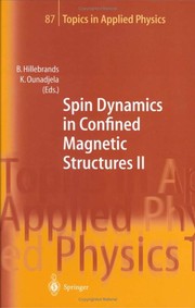 Cover of Spin dynamics in confined magnetic structures II by Burkard Hillebrands