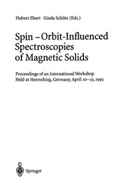 Front cover of Spin-orbit-influenced spectroscopies of magnetic solids by Hubert Ebert