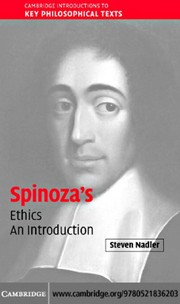 Front cover of SPINOZA'S ETHICS: AN INTRODUCTION by STEVEN NADLER