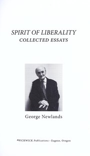 Front cover of Spirit of liberality by George Newlands