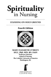 Front cover of Spirituality in nursing by Mary Elizabeth O'Brien
