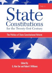 Front cover of State constitutions for the twenty-first century by G. Alan Tarr