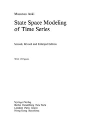 Cover of State Space Modeling of Time Series by Masanao Aoki