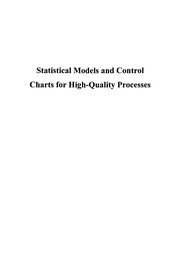 Cover of Statistical models and control charts for high-quality processes by M. Xie