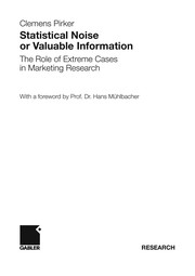 Front cover of Statistical Noise or Valuable Information by Clemens Pirker