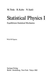 Cover of Statistical Physics I by Morikazu Toda