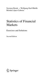 Front cover of Statistics of Financial Markets by Szymon Borak
