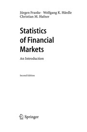 Cover of Statistics of financial markets by Jürgen Franke