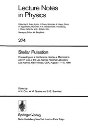 Front cover of Stellar Pulsation - A Memorial to John P. Cox by et al