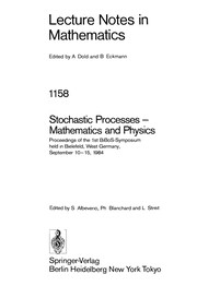 Front cover of Stochastic processes, mathematics and physics by BiBoS-Symposium (1st 1984 Bielefeld, Germany)
