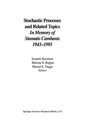 Front cover of Stochastic Processes and Related Topics by Ioannis Karatzas