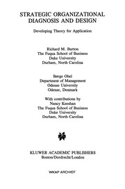 Front cover of Strategic Organizational Diagnosis and Design by Richard M. Burton