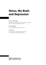 Cover of STRESS, THE BRAIN AND DEPRESSION by Praag, Herman M. Van (Herman Meir)