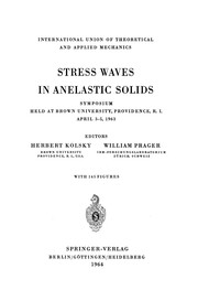 Front cover of Stress Waves in Anelastic Solids by Herbert Kolsky