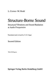 Cover of Structure-Borne Sound by L. Cremer