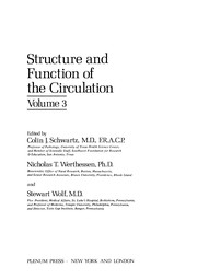 Cover of Structure and Function of the Circulation by Colin J. Schwartz